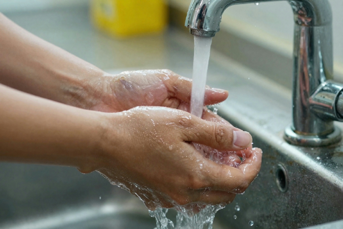 3 trucchi per eliminare l'odore di aglio dalle mani usando solo il rubinetto in acciaio