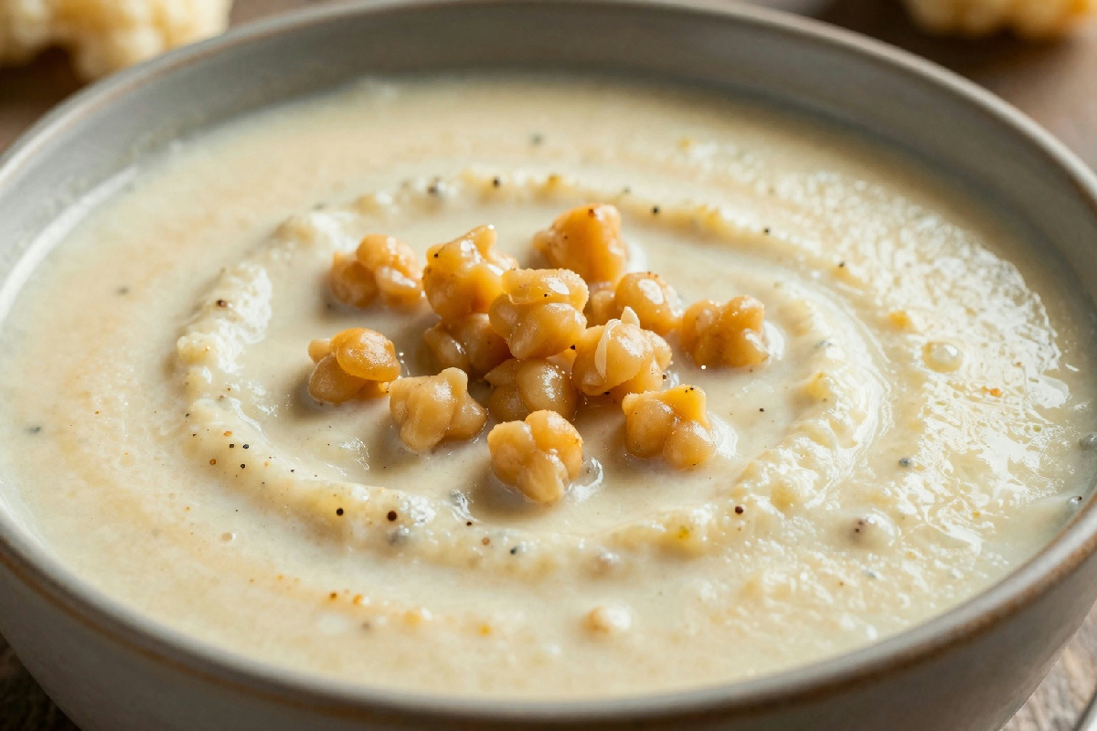 Crema di cavolfiore con ceci e speck: un piatto che unisce tradizione e innovazione in cucina